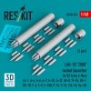 RESKIT RS48-0534 LAU-10 ZUNI rocket launcher for US Army & Navy (2 pcs) (A-1, A-4, A-6, A-7, A-10, A-37, AV-8, TF-9J, OV-1, OV-10, F-4, F-5, F-100, F-14, F-16, F/A-18, Su-25) (3D Printed) (1/48)